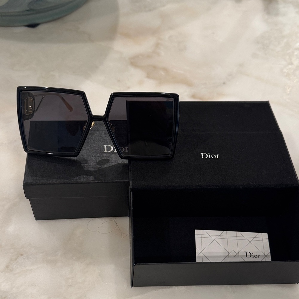 Dior Black Geometric Sunglasses